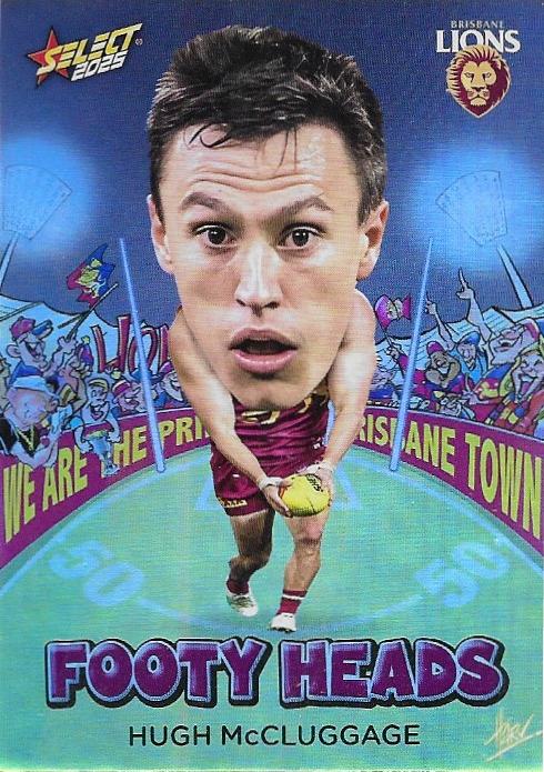 Hugh McCluggage #FH11 Brisbane Lions | 2025 Select AFL Footy Stars - Footy Heads