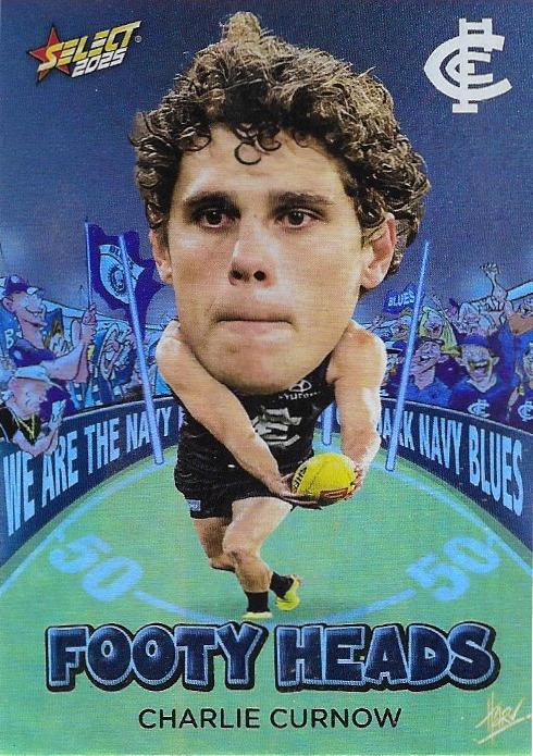Charlie Curnow #FH14 Carlton Blues | 2025 Select AFL Footy Stars - Footy Heads