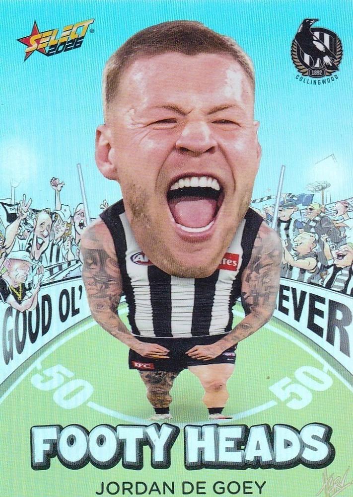 Jordan De Goey #FH21 Collingwood Magpies | 2026 Select AFL Footy Stars - Footy Heads