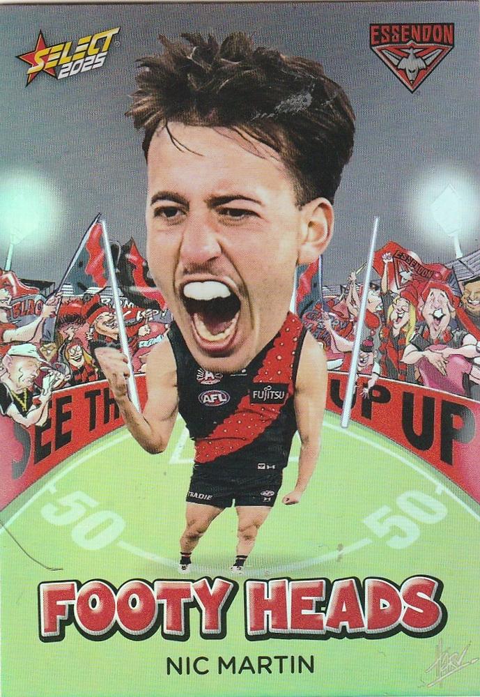 Nic Martin #FH28 Essendon Bombers | 2025 Select AFL Footy Stars - Footy Heads