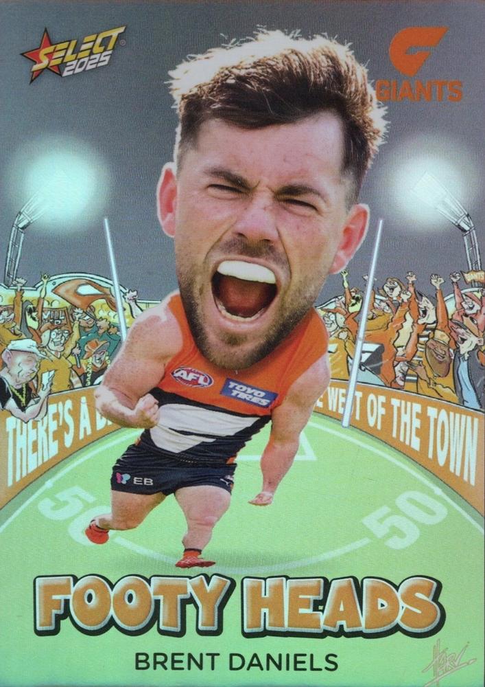 Brent Daniels #FH43 Greater Western Sydney Giants | 2025 Select AFL Footy Stars - Footy Heads