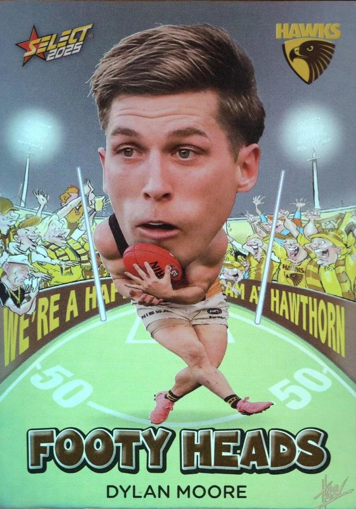 Dylan Moore #FH57 Hawthorn Hawks | 2025 Select AFL Footy Stars - Footy Heads