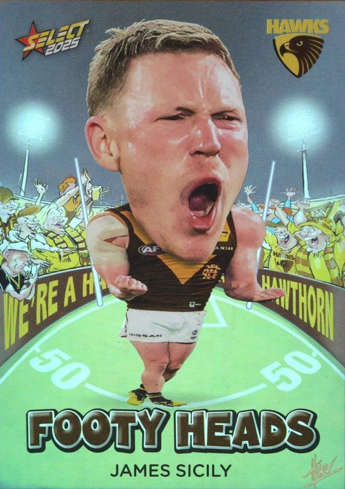James Sicily #FH59 Hawthorn Hawks | 2025 Select AFL Footy Stars - Footy Heads