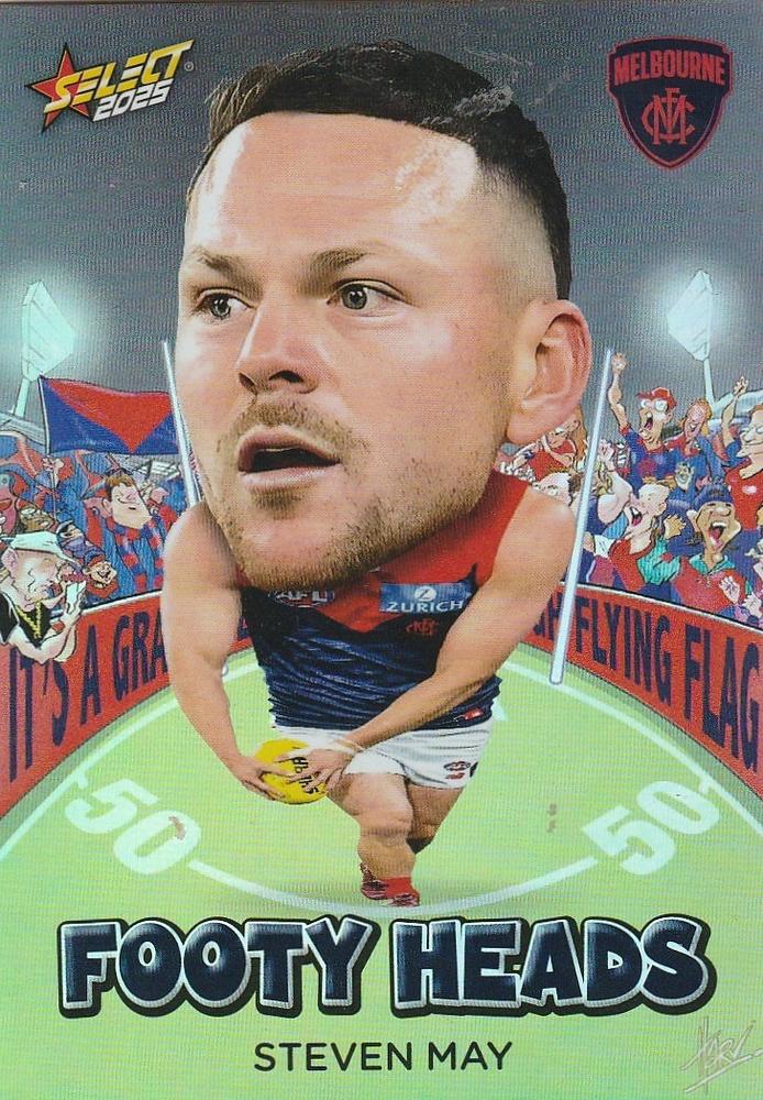 Steven May #FH64 Melbourne Demons | 2025 Select AFL Footy Stars - Footy Heads
