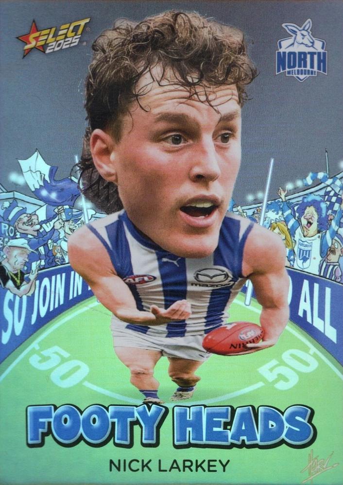 Nick Larkey #FH68 North Melbourne Kangaroos | 2025 Select AFL Footy Stars - Footy Heads