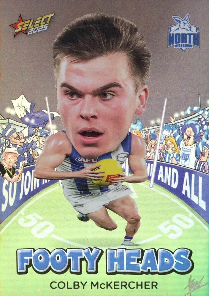 Colby McKercher #FH69 North Melbourne Kangaroos | 2025 Select AFL Footy Stars - Footy Heads