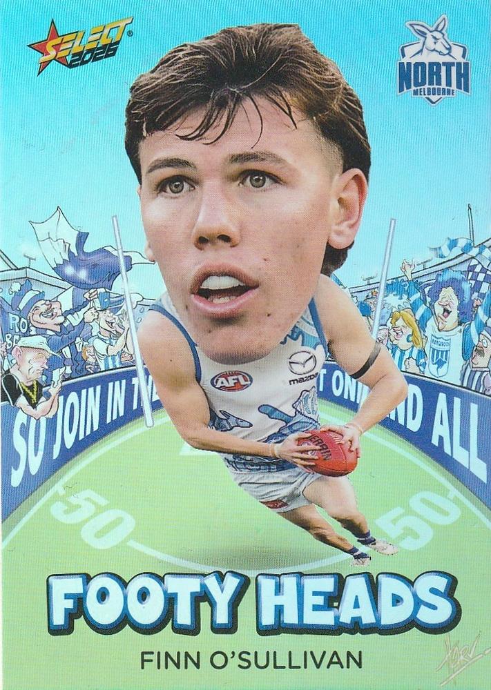 Finn O'Sullivan #FH69 North Melbourne Kangaroos | 2026 Select AFL Footy Stars - Footy Heads