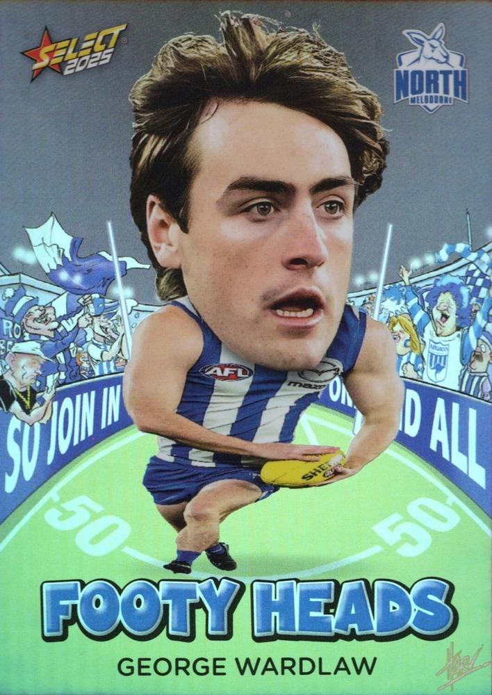 George Wardlaw #FH72 North Melbourne Kangaroos | 2025 Select AFL Footy Stars - Footy Heads