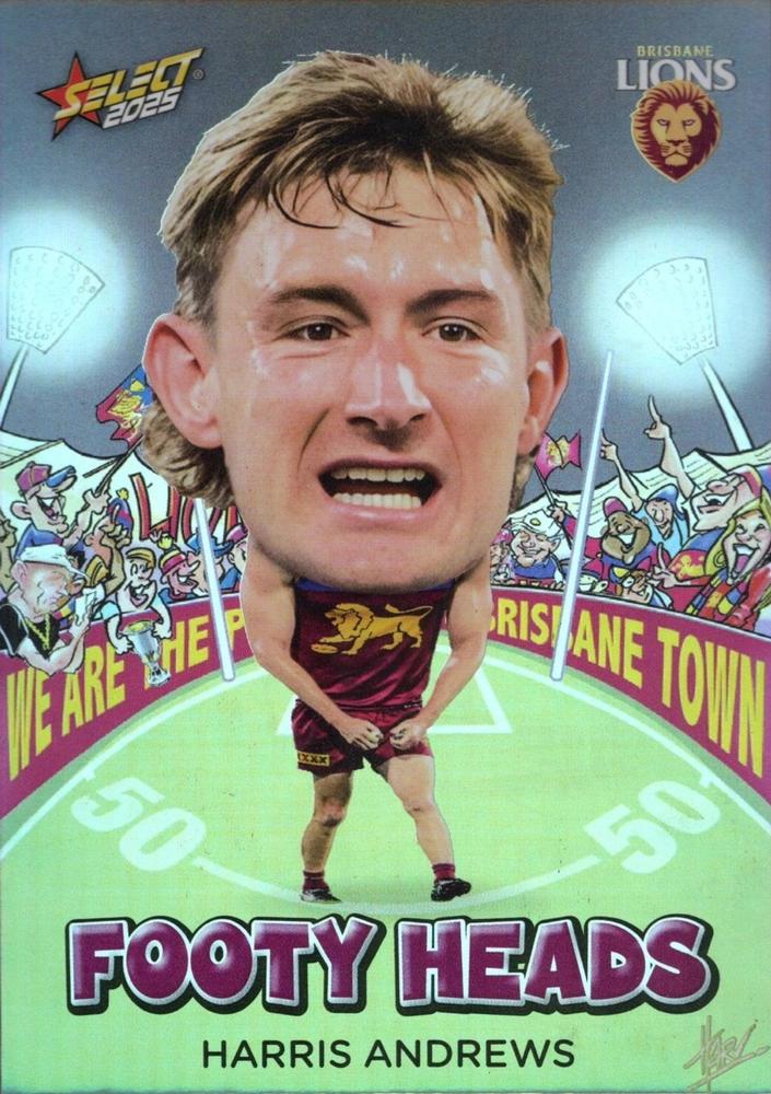 Harris Andrews #FH7 Brisbane Lions | 2025 Select AFL Footy Stars - Footy Heads