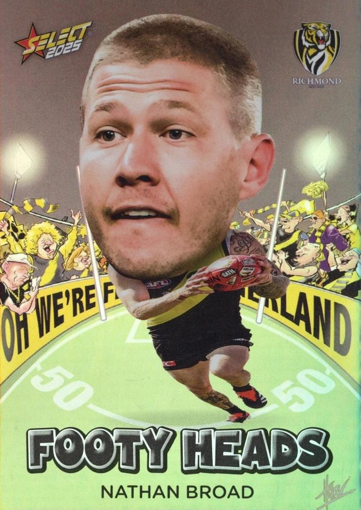 Nathan Broad #FH80 Richmond Tigers | 2025 Select AFL Footy Stars - Footy Heads