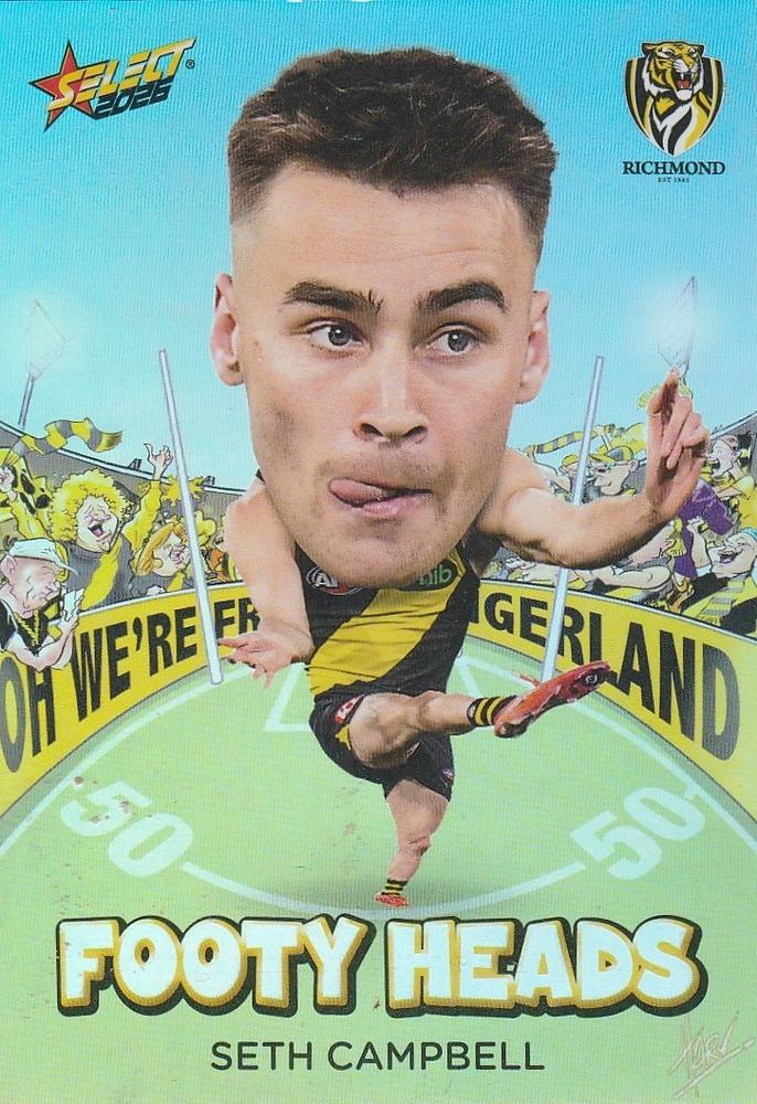 Seth Campbell #FH80 Richmond Tigers | 2026 Select AFL Footy Stars - Footy Heads