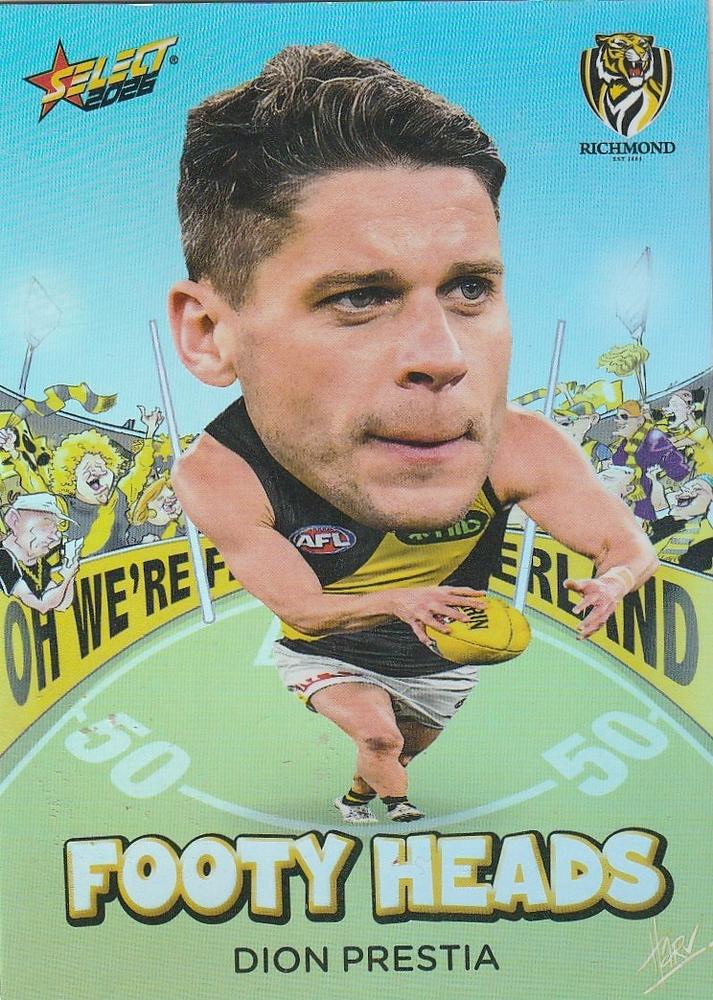 Dion Prestia #FH83 Richmond Tigers | 2026 Select AFL Footy Stars - Footy Heads