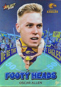 Oscar Allen #FH97 West Coast Eagles | 2025 Select AFL Footy Stars - Footy Heads