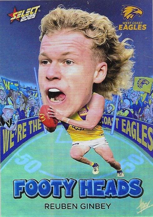 Reuben Ginbey #FH98 West Coast Eagles | 2025 Select AFL Footy Stars - Footy Heads