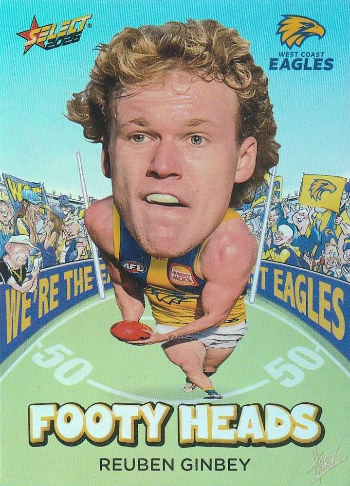 Reuben Ginbey #FH98 West Coast Eagles | 2026 Select AFL Footy Stars - Footy Heads