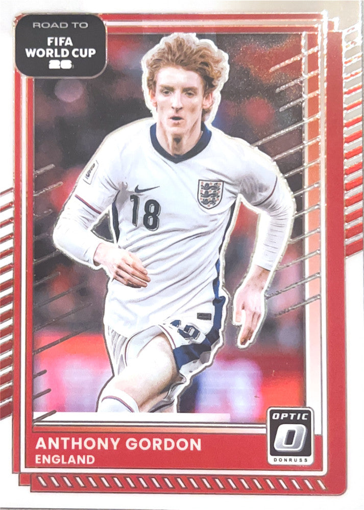 Anthony Gordon #67 England | 2025-26 Donruss Road to FIFA World Cup Optic Parallel