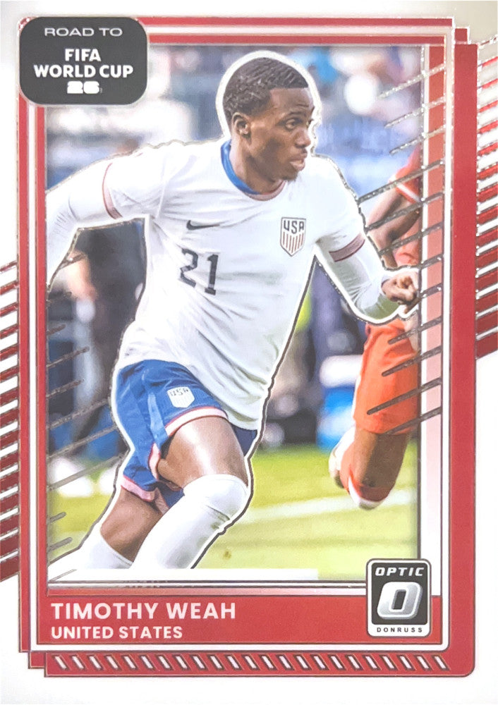 Timothy Weah #21 USA | 2025-26 Donruss Road to FIFA World Cup Optic Parallel