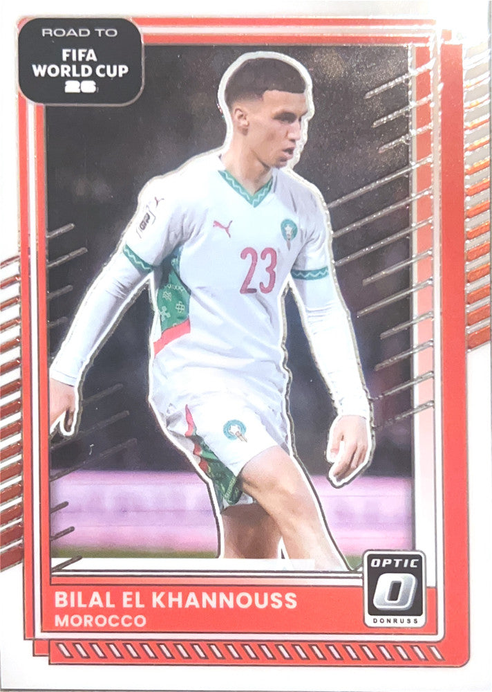 Bilal El Khannouss #97 Morocco | 2025-26 Donruss Road to FIFA World Cup Optic Parallel