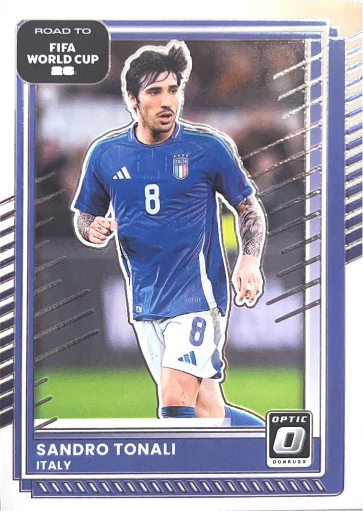 Sandro Tonali #110 Italy | 2025-26 Donruss Road to FIFA World Cup Optic Parallel
