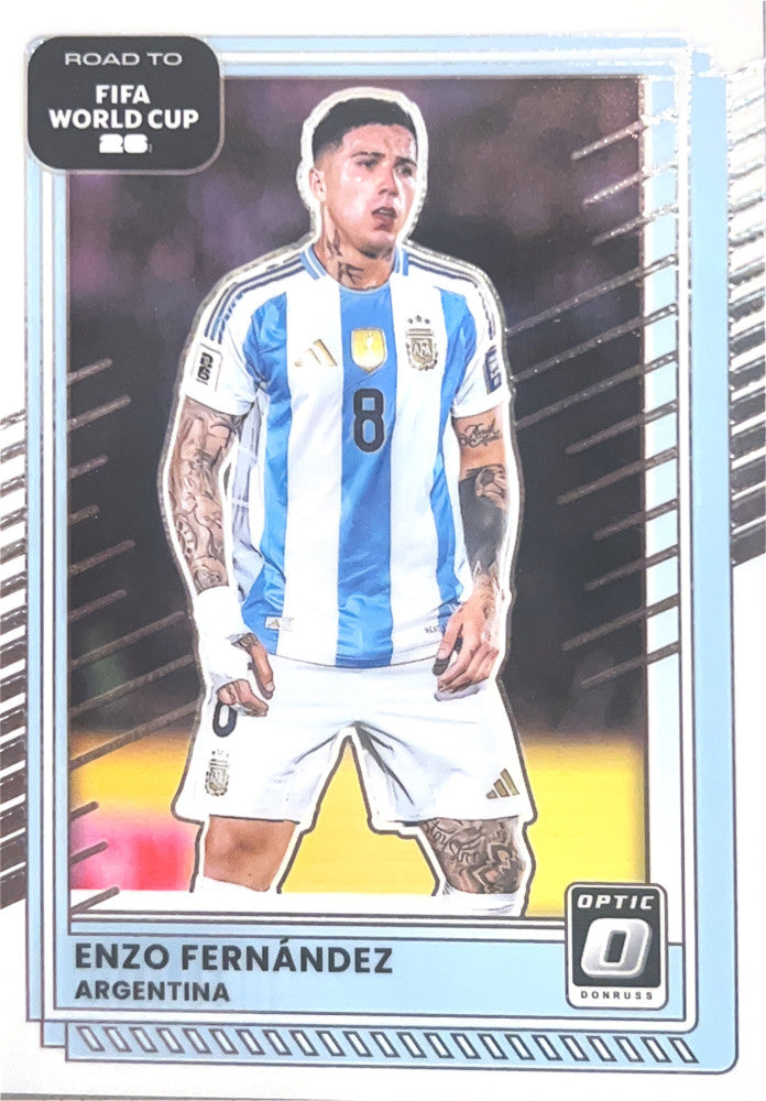 Enzo Fernandez #158 Argentina | 2025-26 Donruss Road to FIFA World Cup Optic Parallel