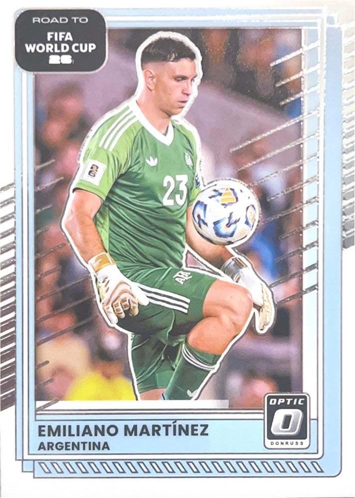 Emiliano Martinez #160 Argentina | 2025-26 Donruss Road to FIFA World Cup Optic Parallel
