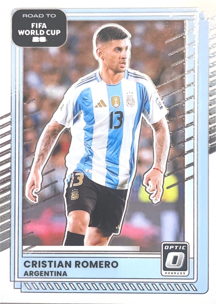 Cristian Romero #162 Argentina | 2025-26 Donruss Road to FIFA World Cup Optic Parallel