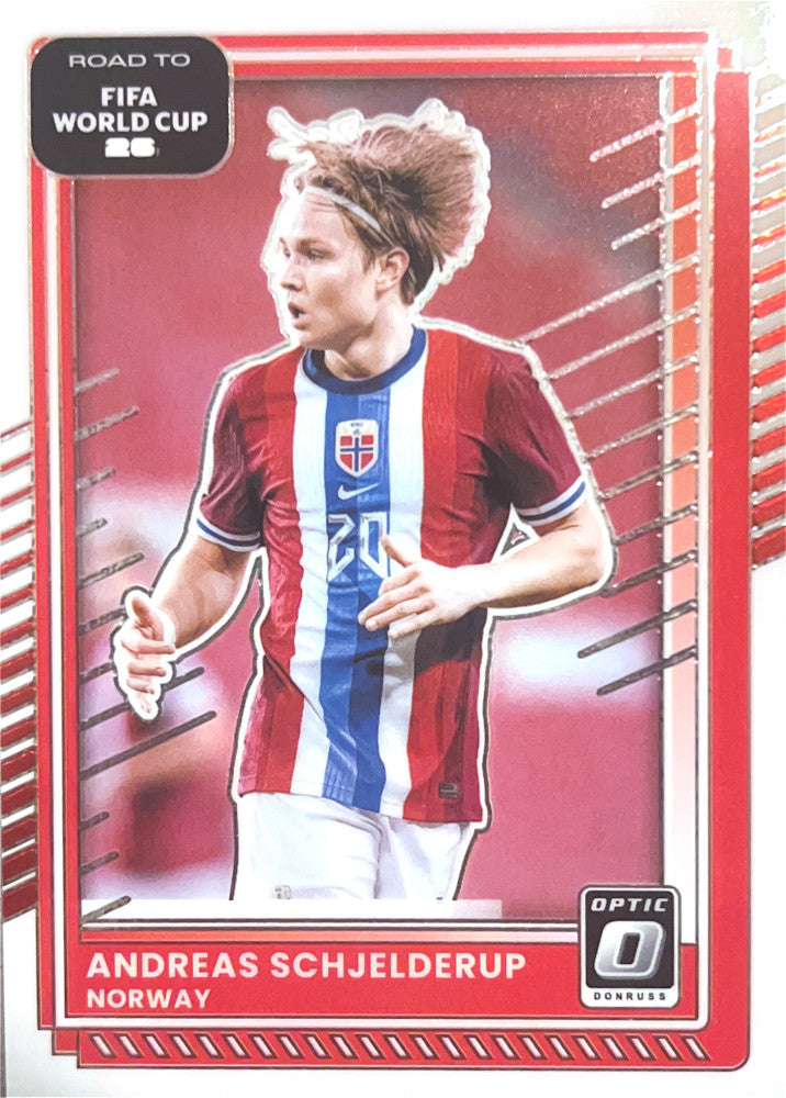 Andreas Schjelderup #167 Norway | 2025-26 Donruss Road to FIFA World Cup Optic Parallel