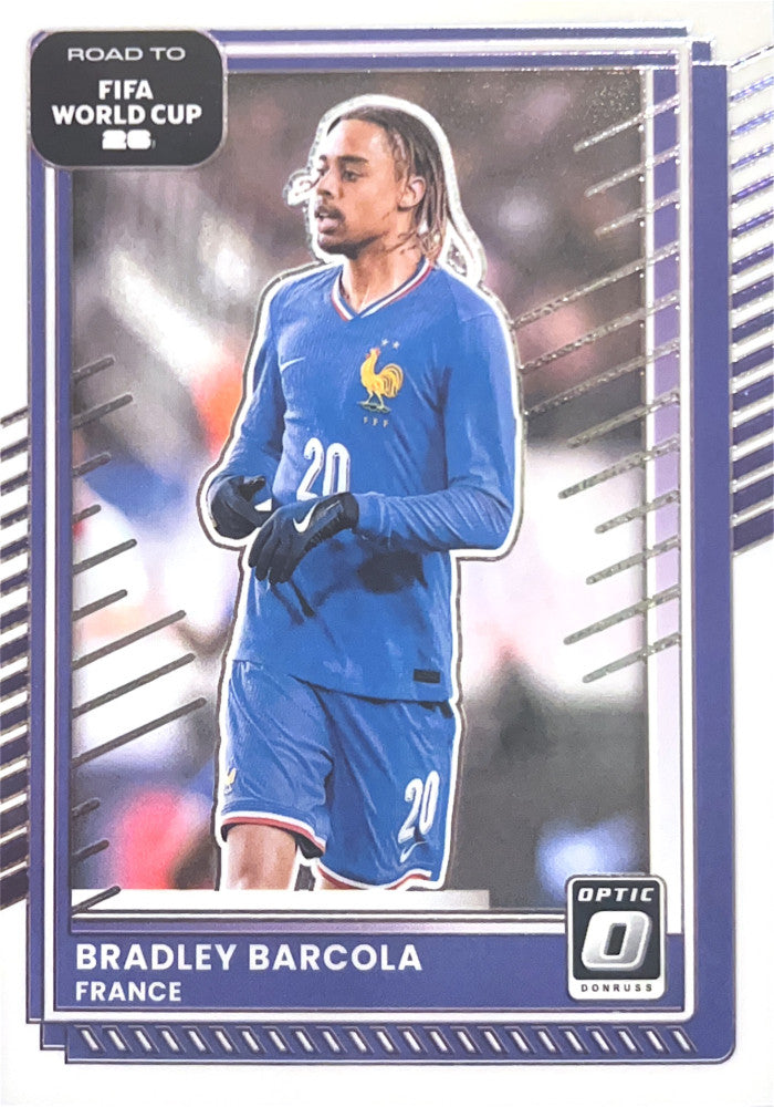 Bradley Barcola #135 France | 2025-26 Donruss Road to FIFA World Cup Optic Parallel