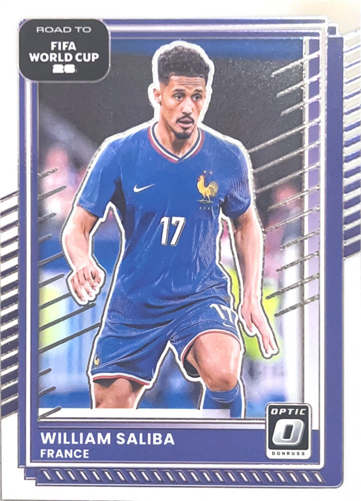 William Saliba #142 France | 2025-26 Donruss Road to FIFA World Cup Optic Parallel