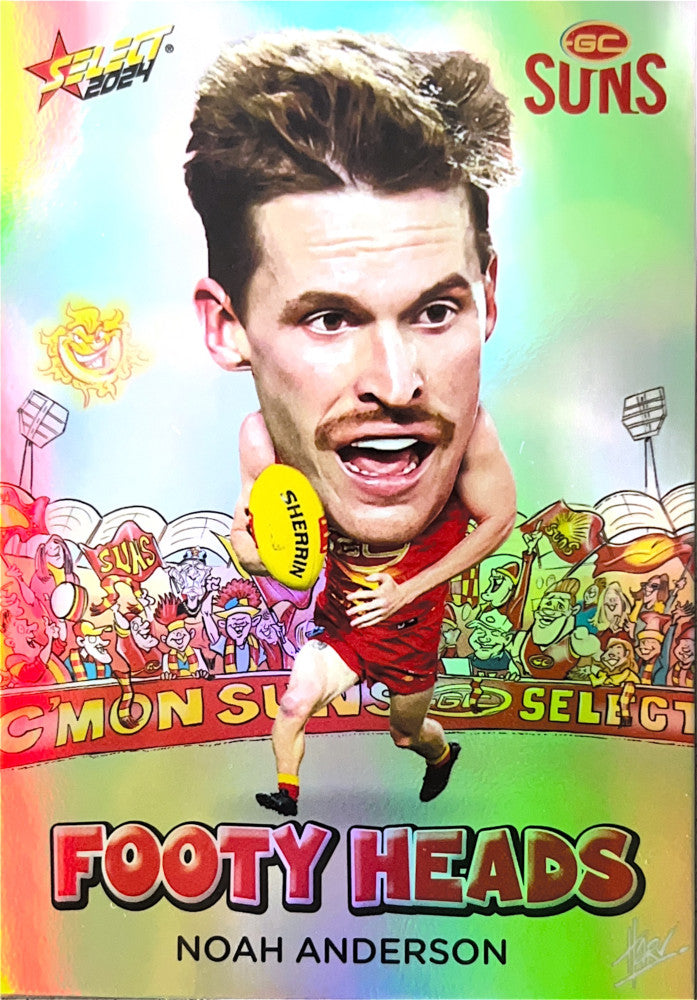 Noah Anderson #FH41 Gold Coast Suns | Footy Heads 2024 Select AFL Footy Stars