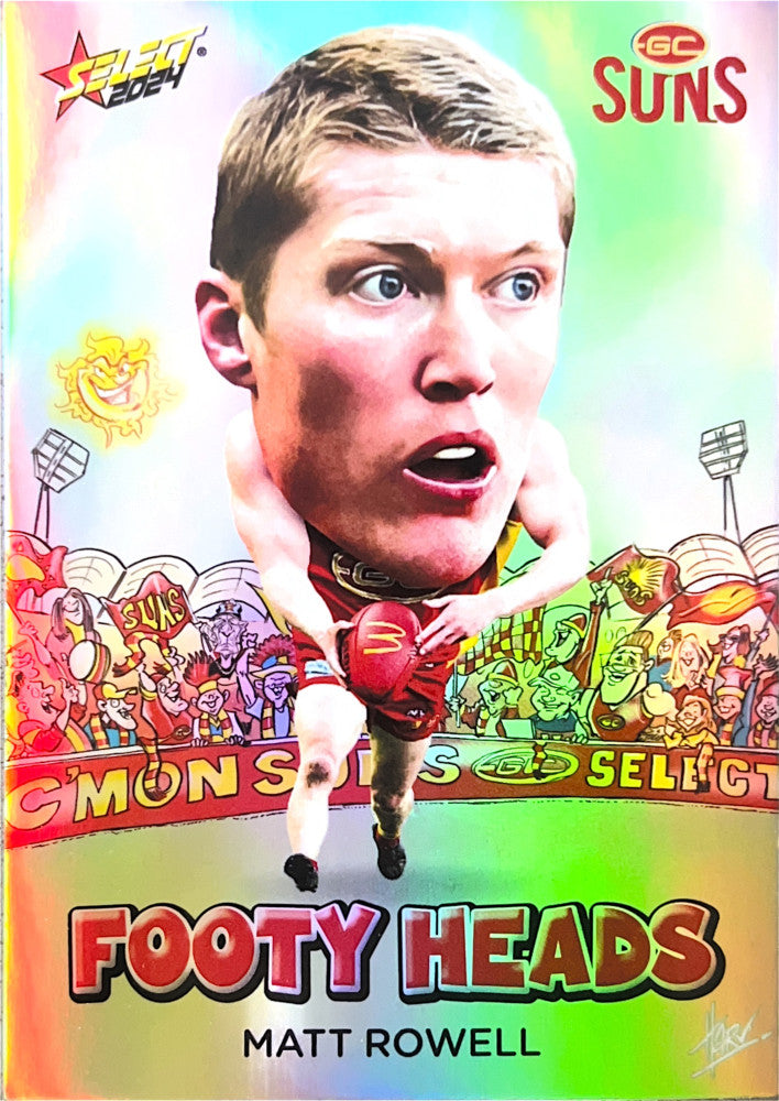 Matt Rowell #FH45 Gold Coast Suns | Footy Heads 2024 Select AFL Footy Stars