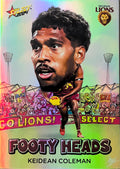 Keidean Coleman #FH8 Brisbane Lions | Footy Heads 2024 Select AFL Footy Stars