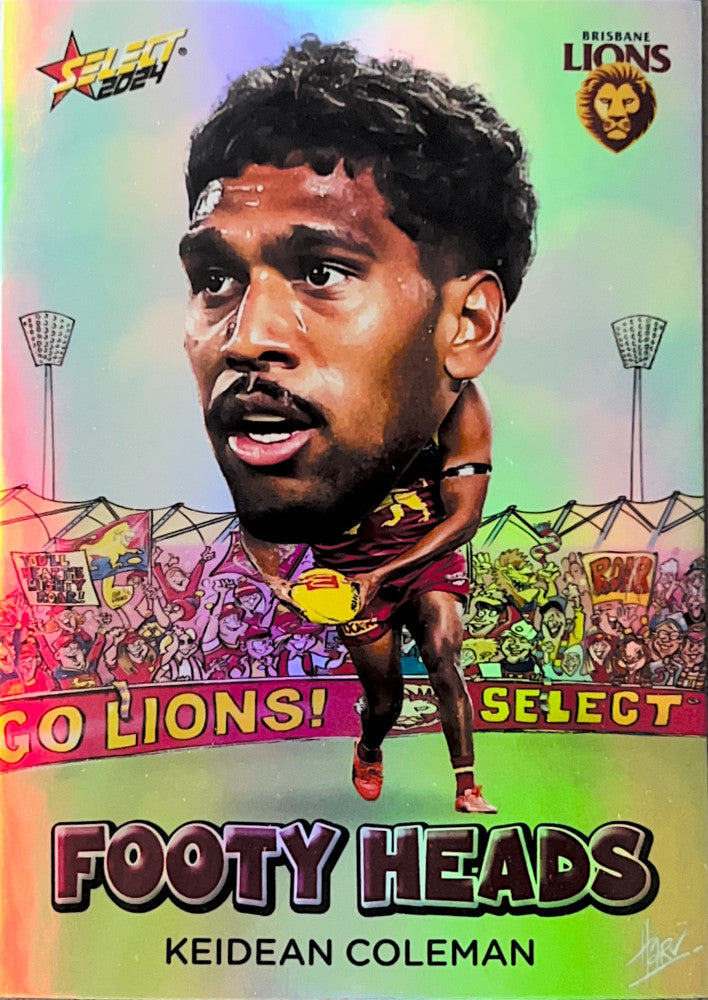 Keidean Coleman #FH8 Brisbane Lions | Footy Heads 2024 Select AFL Footy Stars