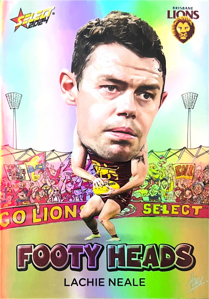 Lachie Neale #FH10 Brisbane Lions | Footy Heads 2024 Select AFL Footy Stars