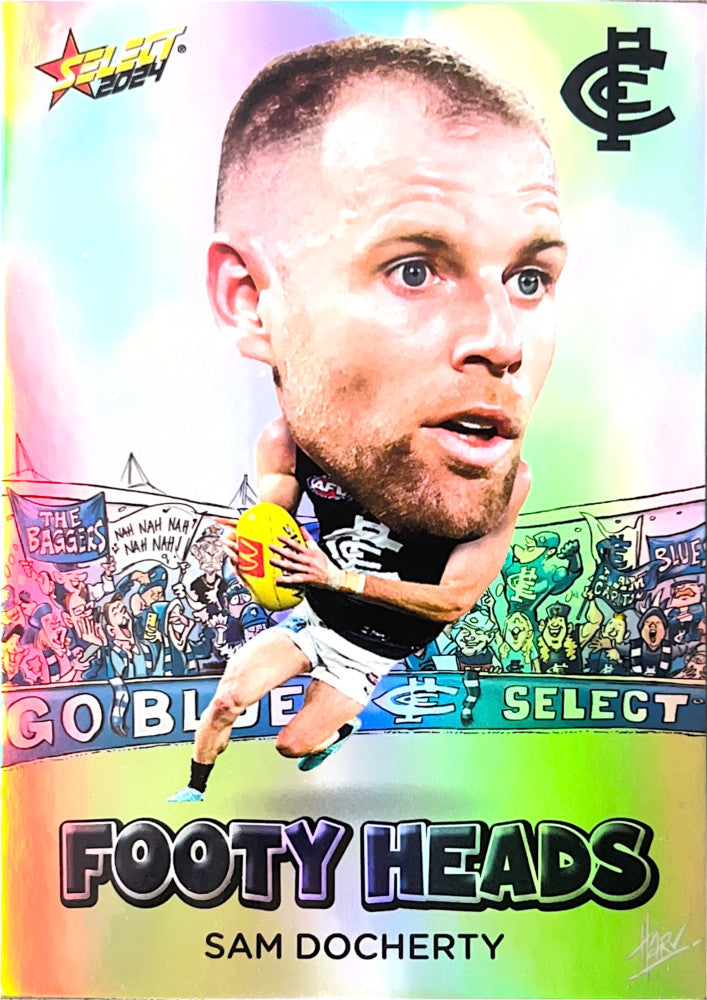 Sam Docherty #FH14 Carlton Blues | Footy Heads 2024 Select AFL Footy Stars