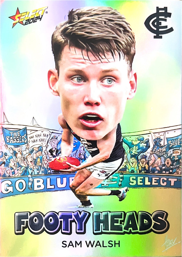 Sam Walsh #FH15 Carlton Blues | Footy Heads 2024 Select AFL Footy Stars