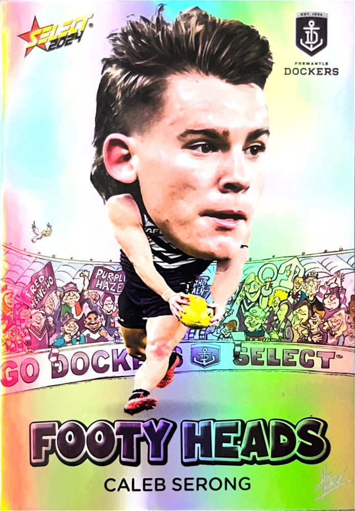 Caleb Serong #FH29 Fremantle Dockers | Footy Heads 2024 Select AFL Footy Stars
