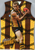 Clinton Young #GDC99 Hawthorn Hawks | 2010 Select AFL Champions - Holographic Guernseys
