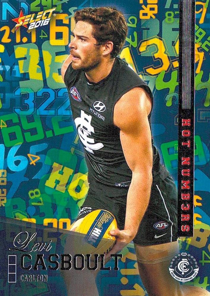 Levi Casboult #HN18 Carlton Blues | 2016 Select AFL Footy Stars Hot Numbers