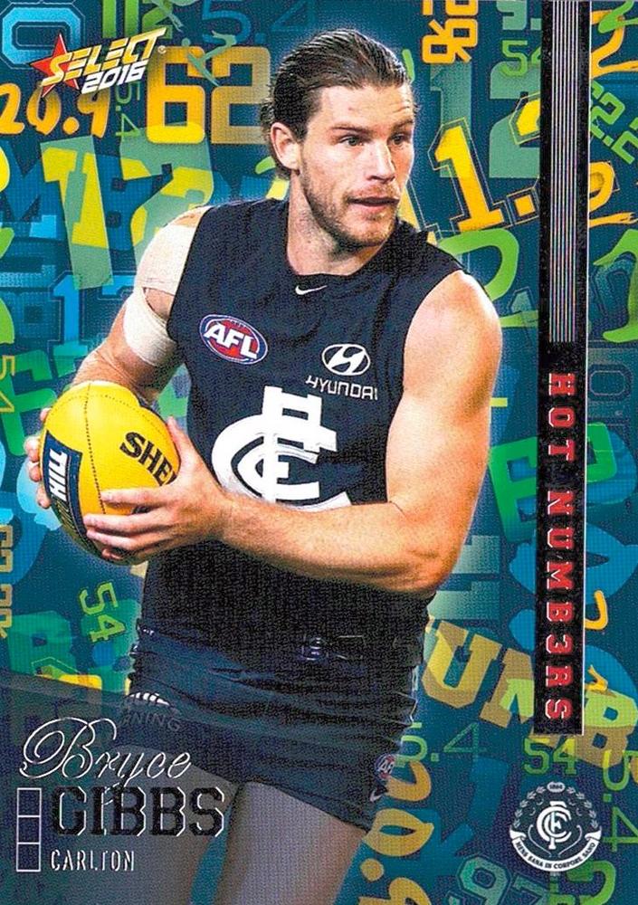 Bryce Gibbs #HN22 Carlton Blues | 2016 Select AFL Footy Stars Hot Numbers