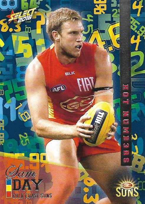 Sam Day #HN58 Gold Coast Suns | 2016 Select AFL Footy Stars Hot Numbers