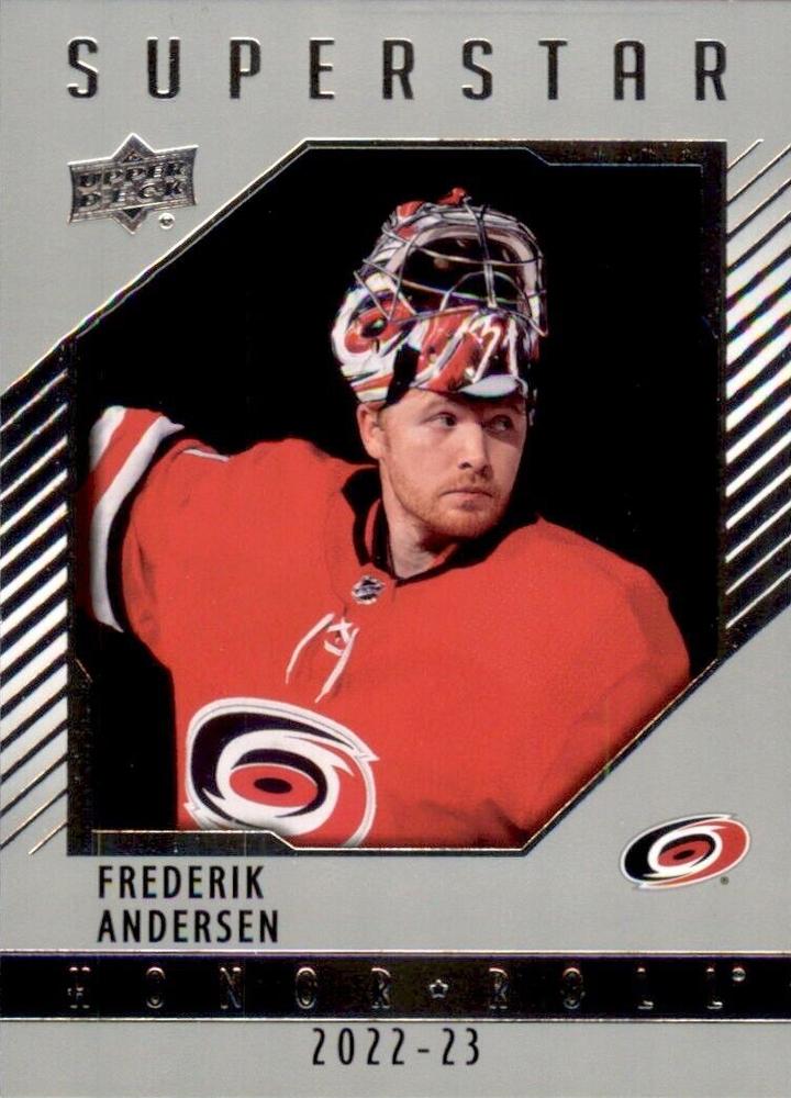 Frederik Andersen #HR-3 Carolina Hurricanes | 2022-23 Upper Deck - Honor Roll
