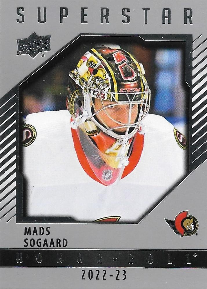 Mads Sogaard #HR62 Ottawa Senators | 2022-23 Upper Deck - Honor Roll