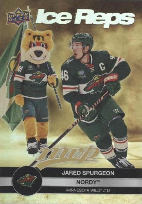 Jared Spurgeon / Nordy #IR-11 Minnesota Wild | 2023-24 Upper Deck MVP Ice Reps Gold