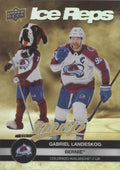 Gabriel Landeskog / Bernie the St. Bernard #IR-16 Colorado Avalanche | 2023-24 Upper Deck MVP Ice Reps Gold
