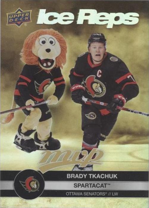 Brady Tkachuk / Spartacat #IR-22 Ottawa Senators | 2023-24 Upper Deck MVP Ice Reps Gold