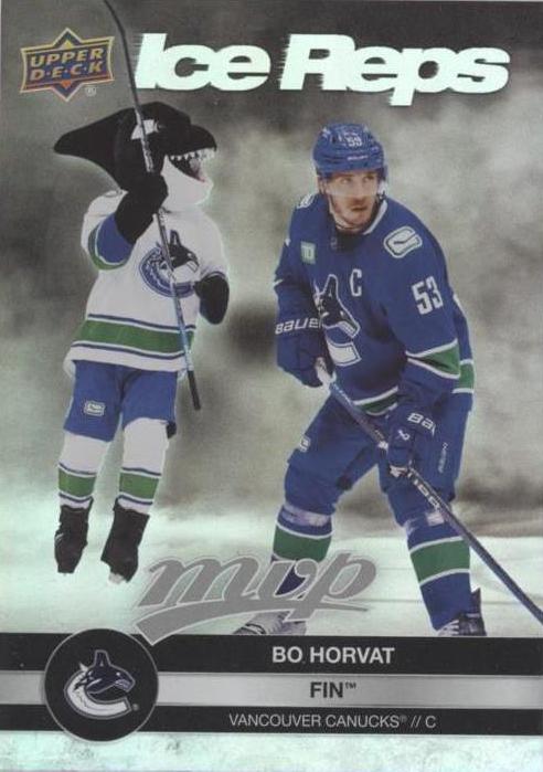 Bo Horvat / Fin The Whale #IR-23 Vancouver Canucks | 2023-24 Upper Deck MVP Ice Reps
