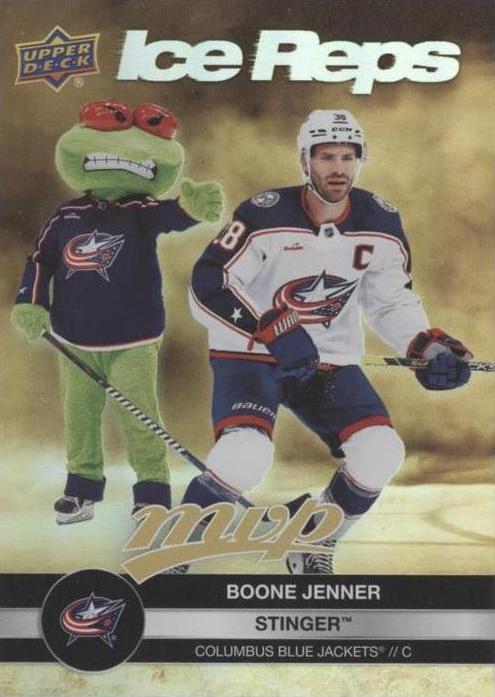 Boone Jenner / Stinger #IR-24 Columbus Blue Jackets | 2023-24 Upper Deck MVP Ice Reps Gold