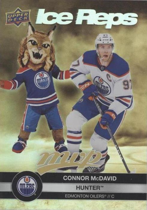 Connor McDavid / Hunter #IR-3 Edmonton Oilers | 2023-24 Upper Deck MVP Ice Reps Gold