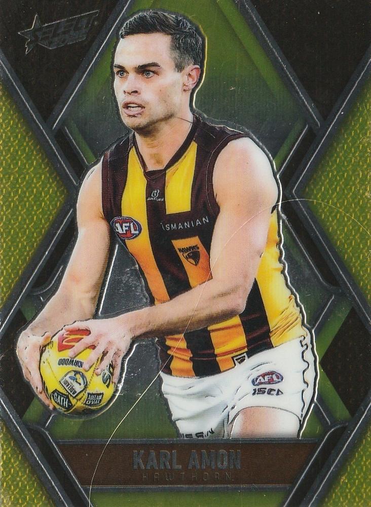 Karl Amon #L100 Hawthorn Hawks | 2025 Select AFL Footy Stars - Luminous